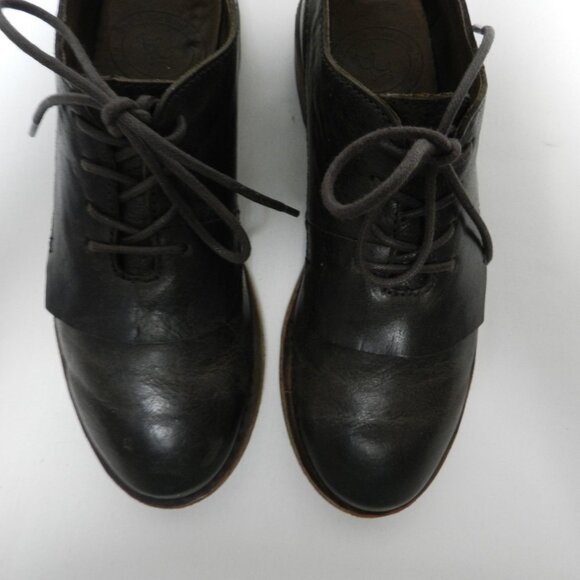 Gee WaWa Anthropologie Leather Hand Made Goodyear brown Oxfords Women Size Sz 7 - Picture 3 of 14
